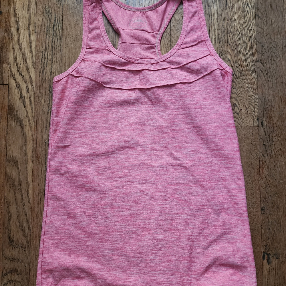 Oiselle Heathered Pink Racerback Tank